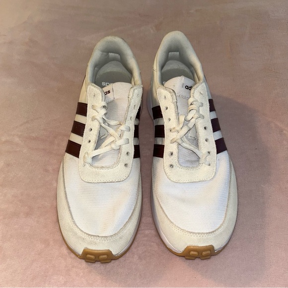 Adidas Run 70s 2.0 retro throwback running shoes white/cream w black accents 10 - Picture 2 of 10